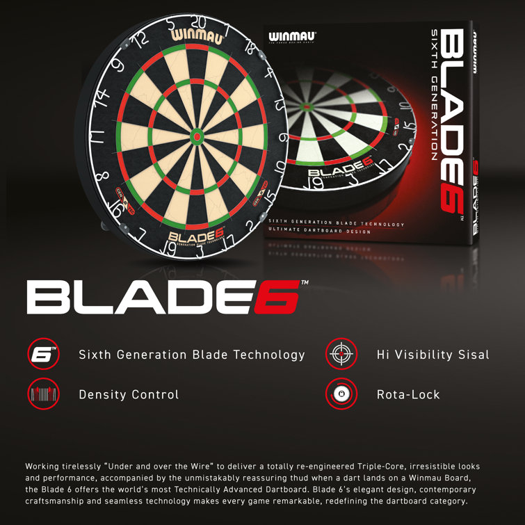 Winmau Blade 6 Dartboard and Xtreme Surround Set with Darts and Oche